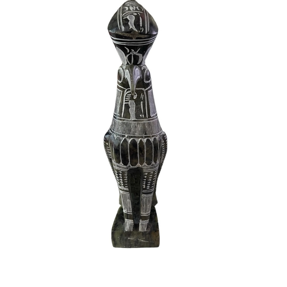 Egyptian Hawk Sculpture Horas Falcon Egyptian Reproduction Hand Carved